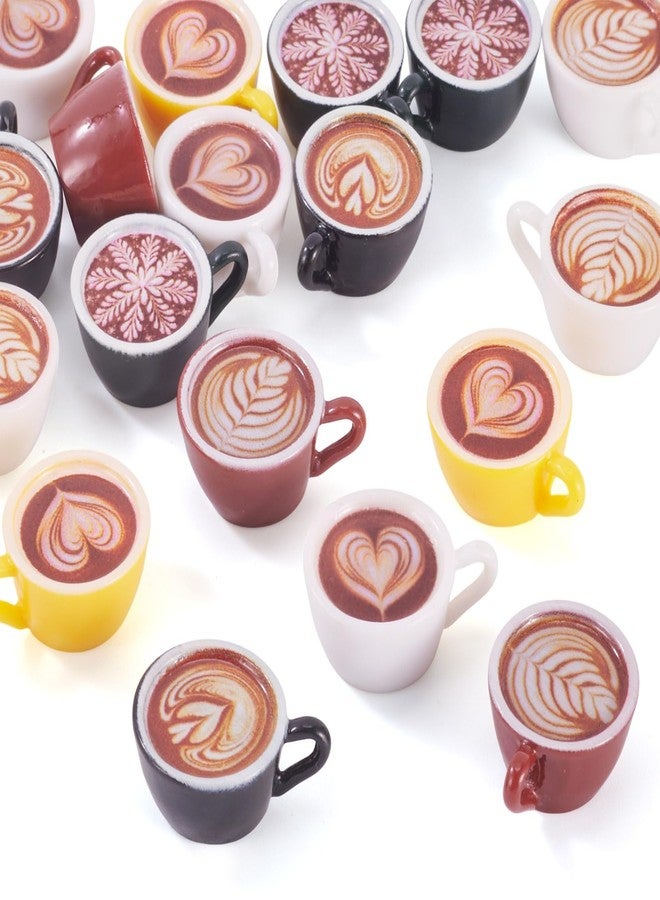 Craftdady 24pcs Coffee Cups Micro Landscape Dollhouse Miniature Coffee Cups Miniature Kitchen Set Cute Resin Tableware Drink Beverage for Micro Landscape Party Decorations 26x20 mm - Image 1